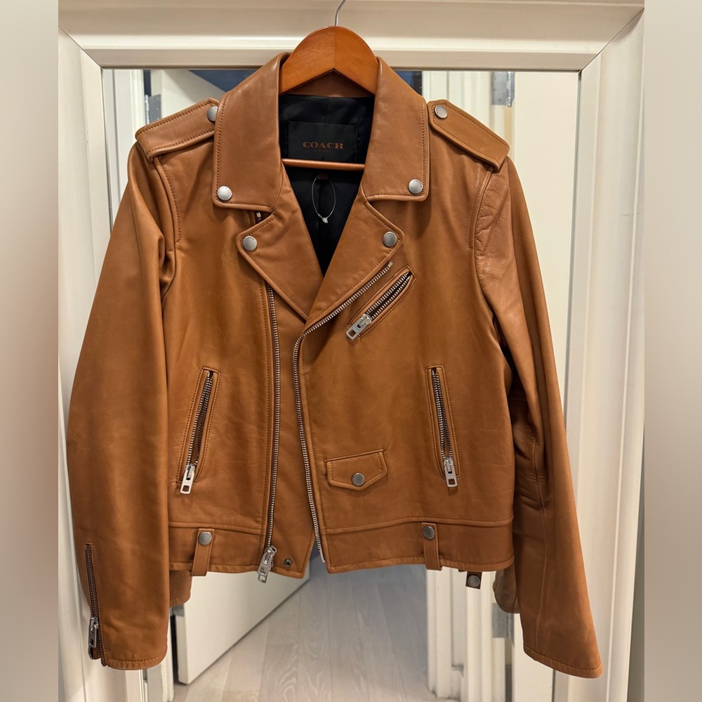 Coach Leather Moto Jacket